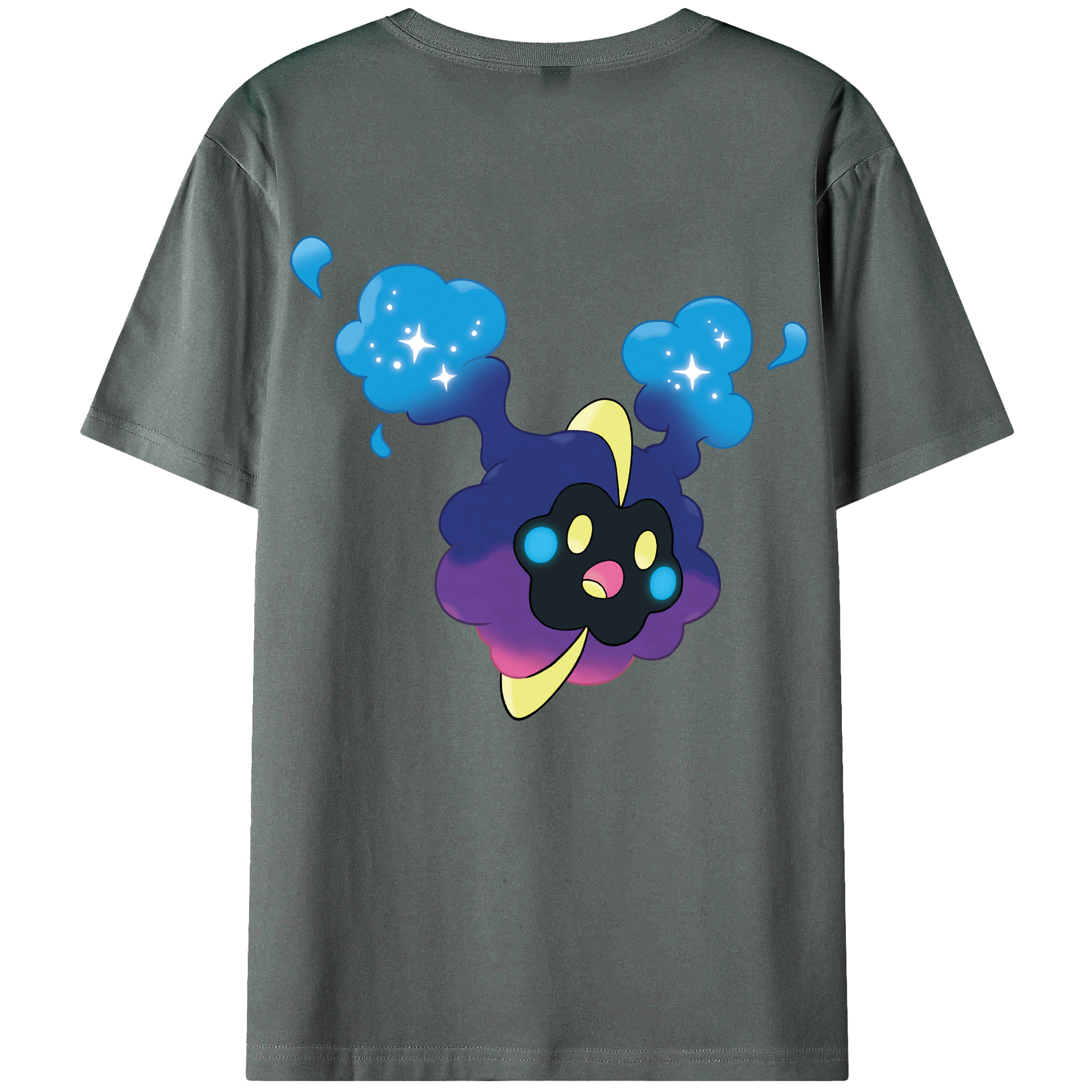 （画像用） ポケットモンスター Pokémon 綿100％ メンズ半袖Tシャツ（バックプリント） 通気性